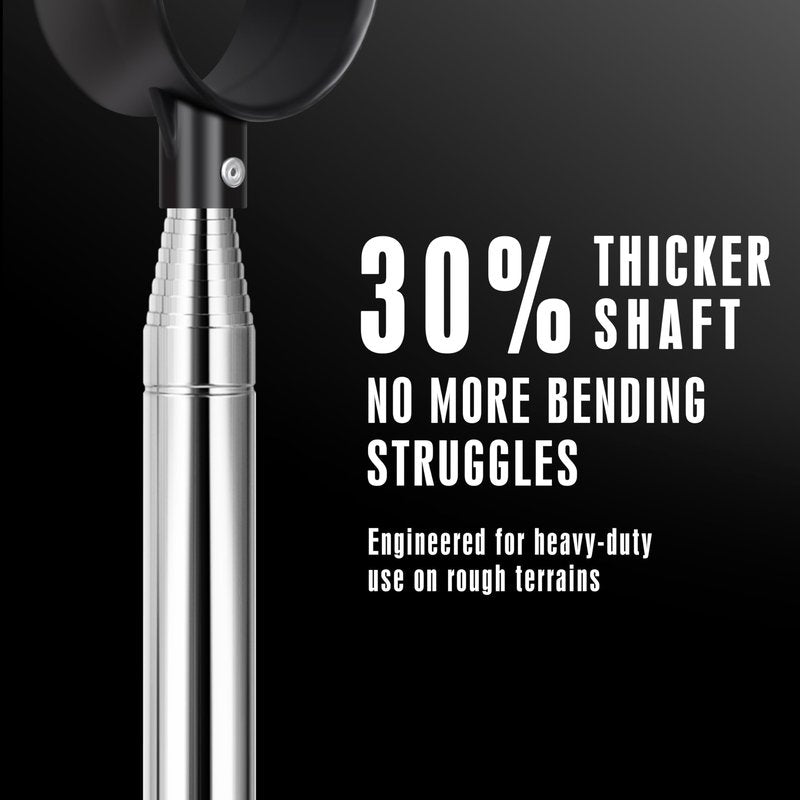 Goashpeaot Premium Press-Lock Golf Ball Retriever – 9Ft / 12Ft / 14.5Ft / 16.3Ft with Reinforced Stainless Steel Shaft & Non-Slip Rubber Grip, Golf Ball Retriever Telescopic for Water (Black, 12Ft)
