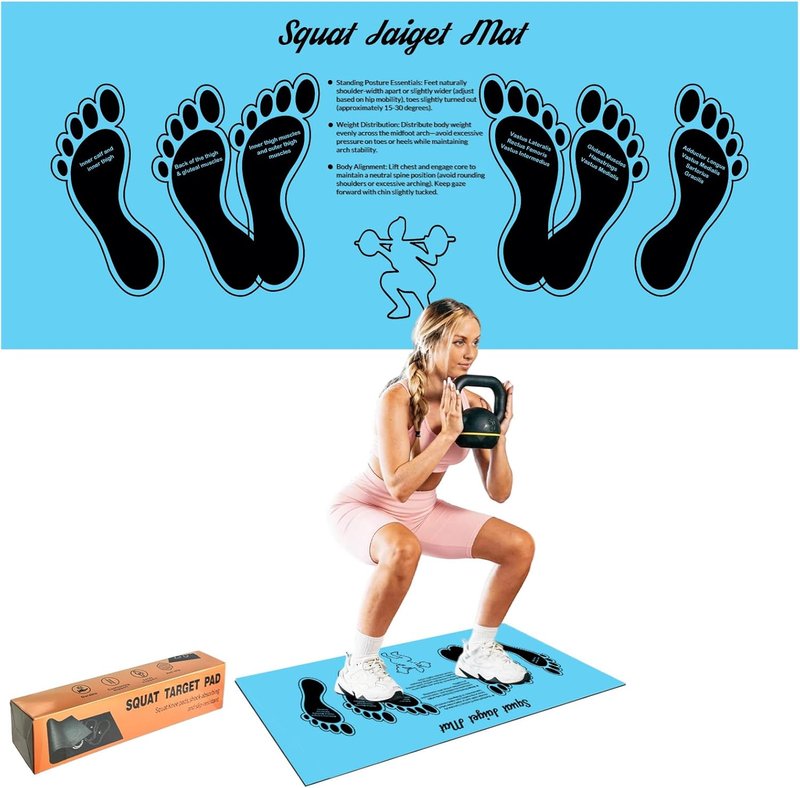 Anti-Slip Squat Mat - Lightweight Training Mat for Leg & Abdominal Exercises | Portable Design