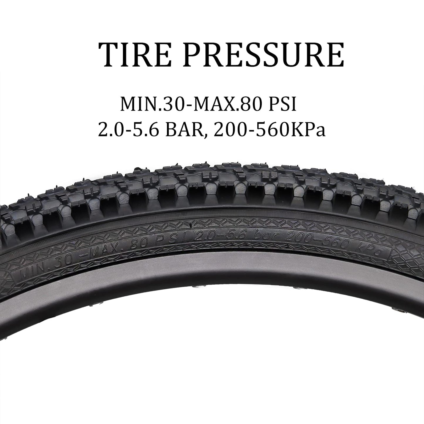26-inch Mountain Bike Tires Set: Hycline 2-Pack 26x1.95 inch (54-559mm) Folding Replacement Puncture-Resistant Bicycle Tires and Pair 26-inch Inner Tubes with Tire Levers for MTB Off-Road Bike