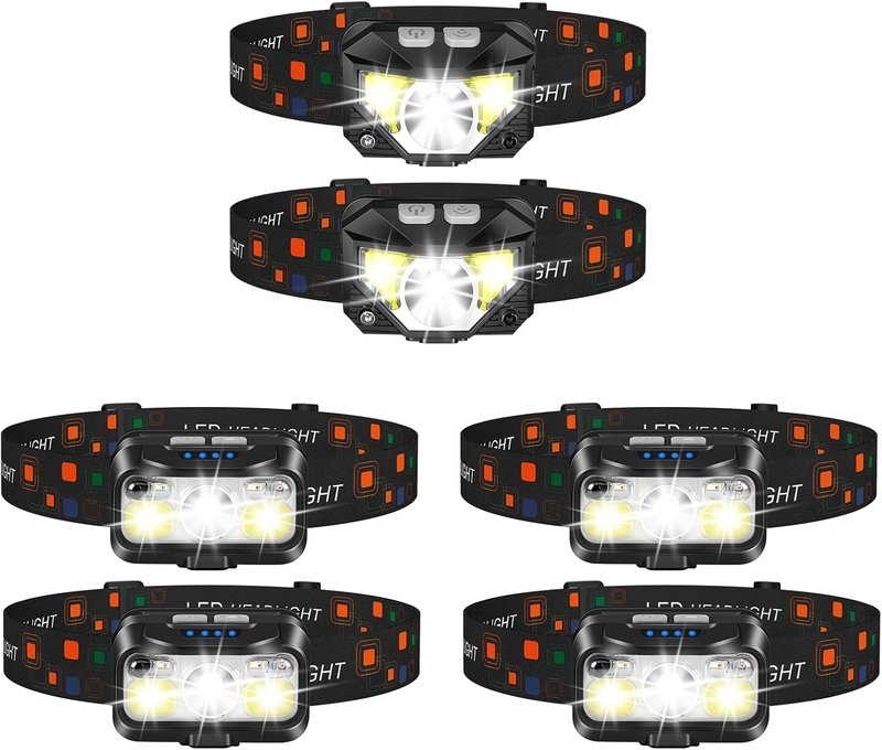Rechargeable Headlamp 1100 Lumen - 2 Pack & 4 Pack Options | Bright LED Light for Outdoor Use