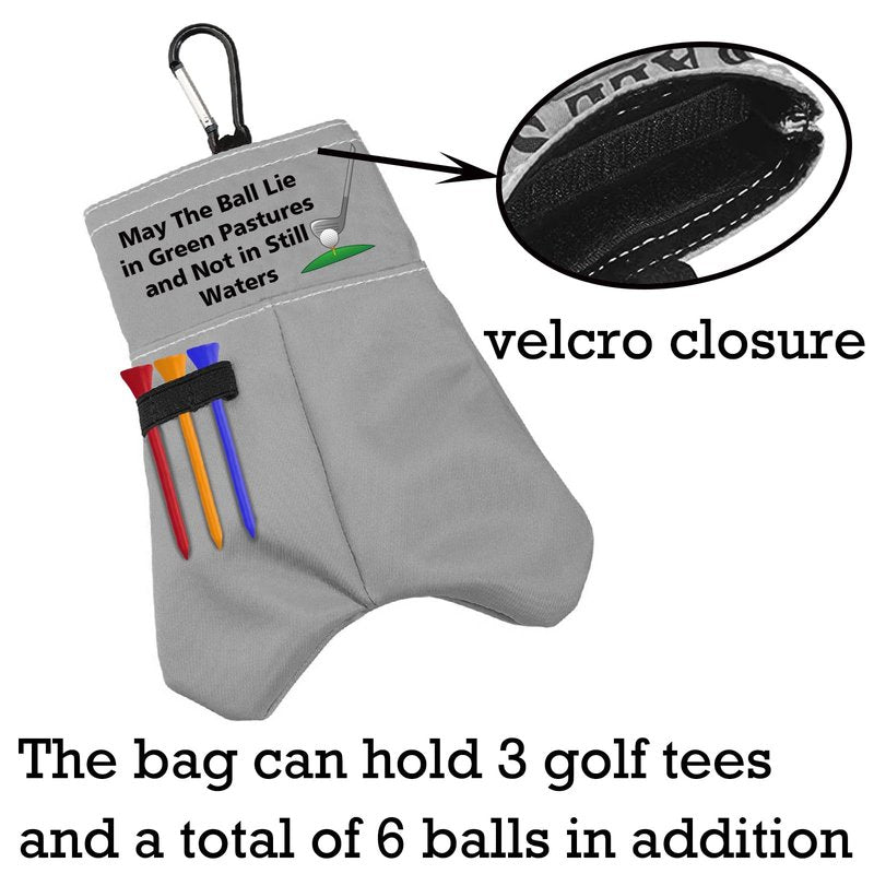 Funny Golf Ball Storage Bag Golf Lover Gift May The Ball Lie in Green Pastures Golf Ball Storage Bag for Golfer (May The Ball)