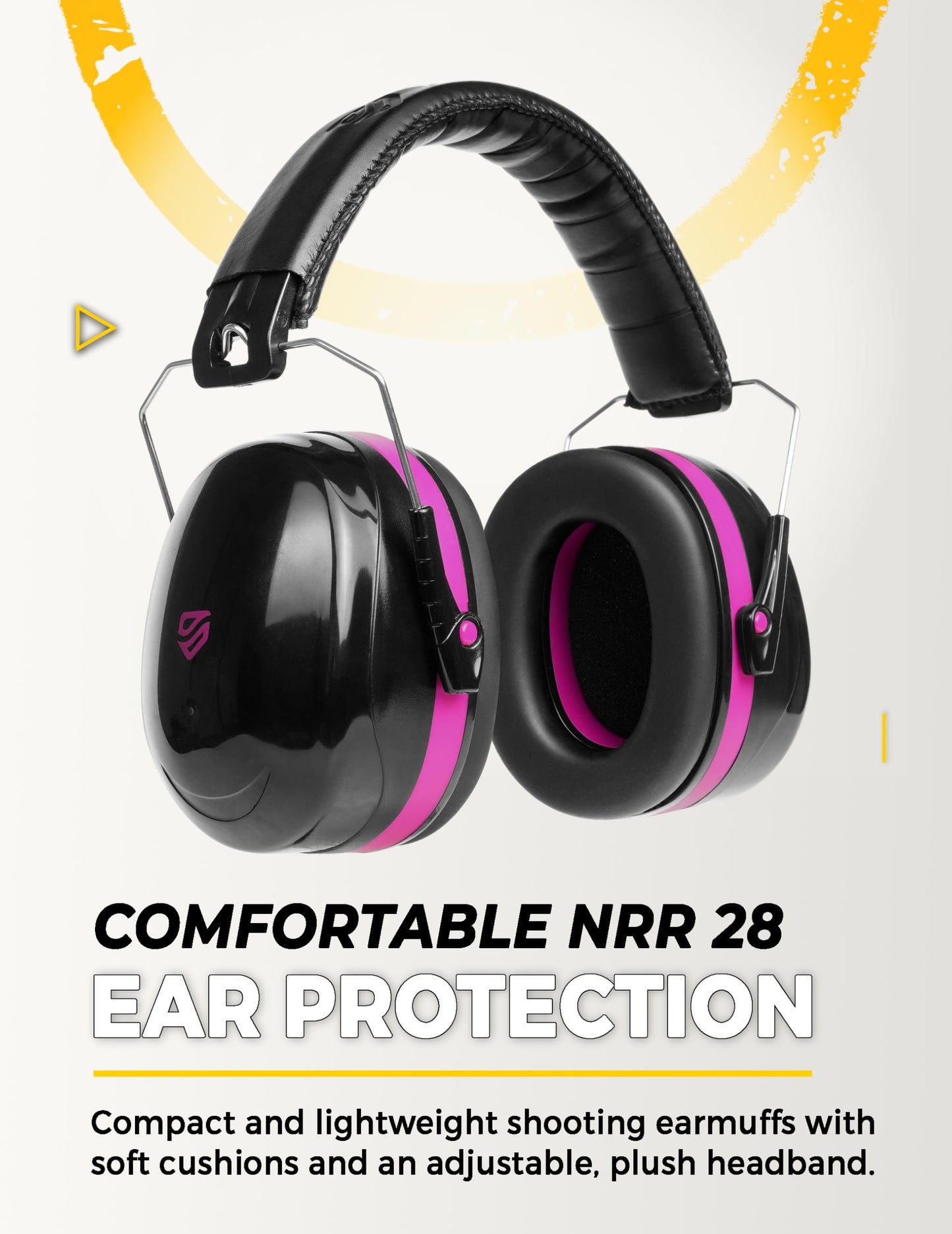 TradeSmart All-in-One Shooting Ear Protection - Comfort+ NRR 28 Earmuffs, Glasses & Earplugs + Carry Case