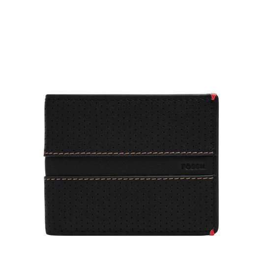 Fossil Men's Sport Tourer Leather Bifold Flip ID Wallet; Slim Wallet for Men, Black