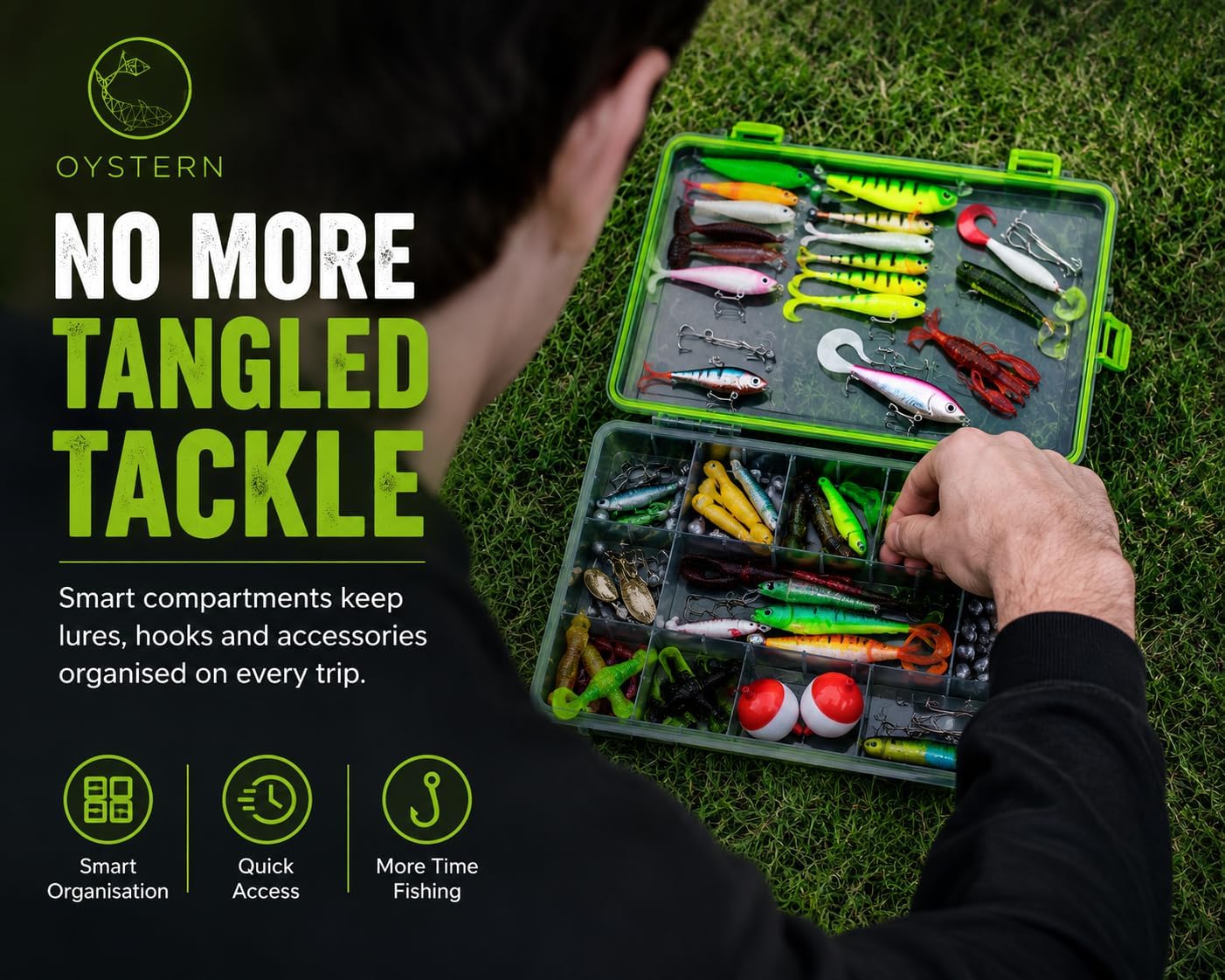Fishing Kit - 232PCS Tackle Box with Lures, Spinner Baits & Accessories for Bass and Trout | Complete Gear Set
