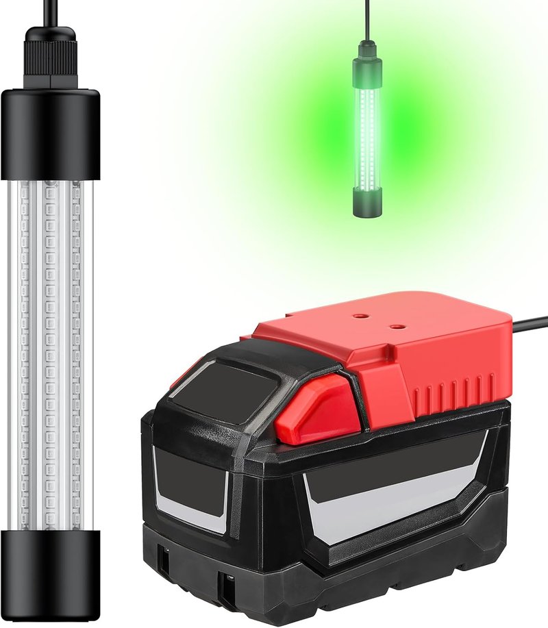 Pawfly 13W LED Green Fishing Light - 1,300 Lumens Waterproof | Compatible with Milwaukee 18V Battery