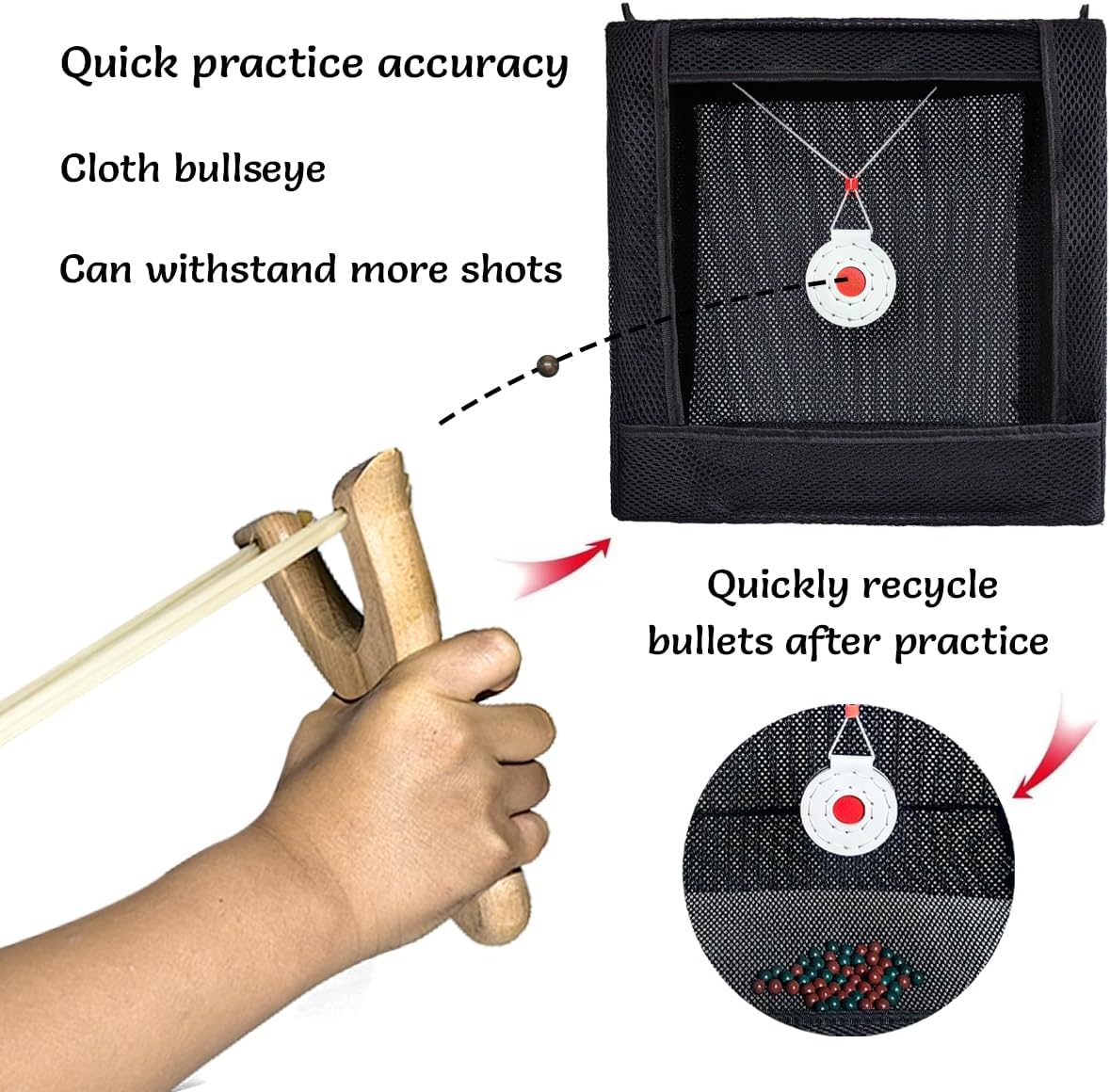 Target Box Practice Game - Wear-Resistant Anti-Slingshot Bulls Eye Silencer | Ideal for Competitive Shooting
