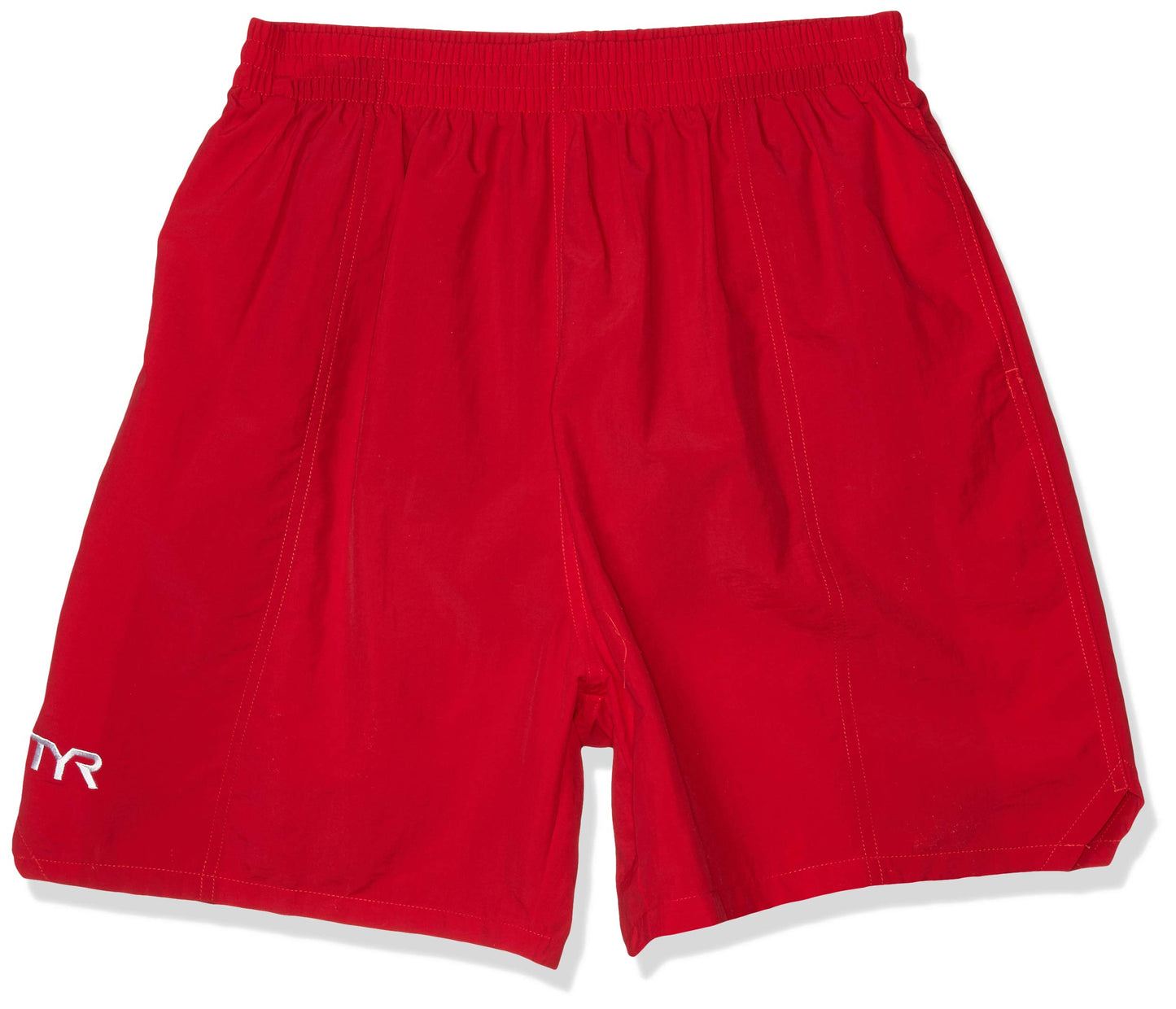 TYR Men's Classic Deck Swim Shorts, Red, XX-Large