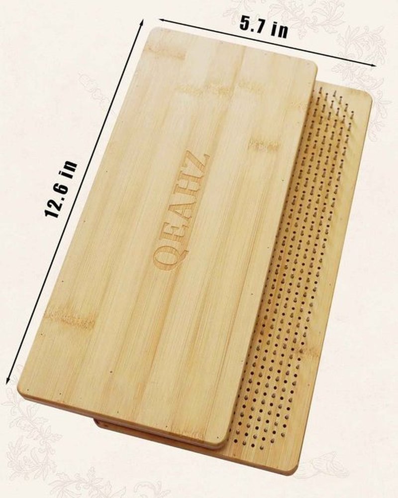 QEAHZ Sadhu Board - 8mm, Large Size, for Beginners, Nail Boards for feet, for Yoga and Meditation, Acupuncture Foot Massage