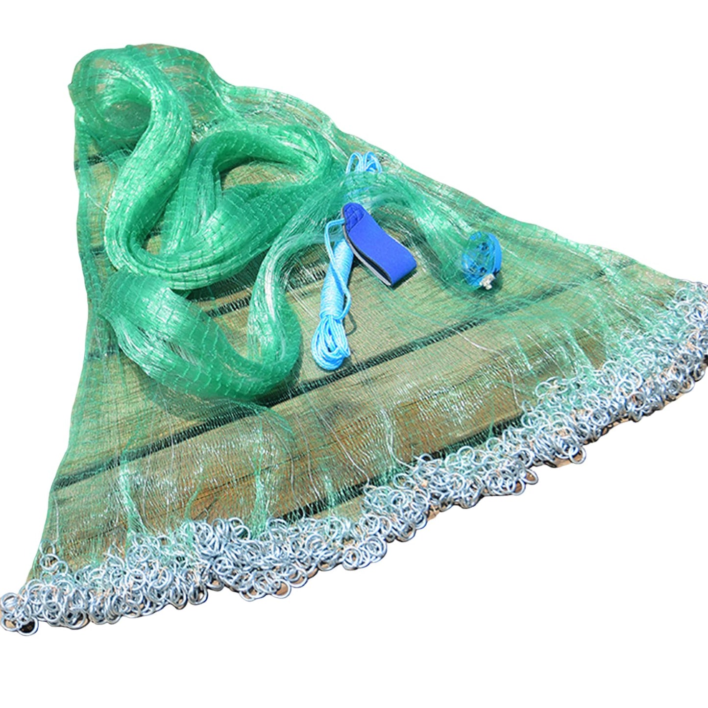 CINGHI LUSSO Easy Throw Cast Net for Fishing - Durable Fish Nets for Fishing with Smooth Casting, Perfect for Catching Fish, 8/9/10/12ft Radius
