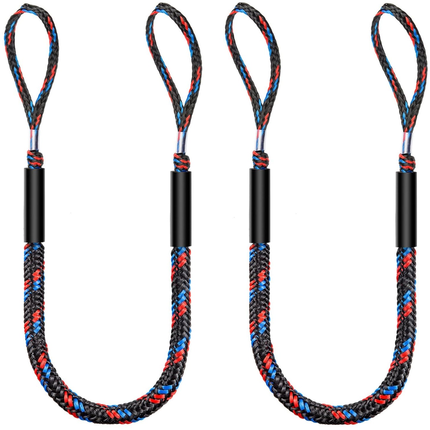 Botepon Bungee Dock Lines for Boats, Quick Connect No Knots, Shock Absorbing Mooring Lines, Boating Gifts for Men, Boat Accessories for Pontoon, Bass Boat, Jet Ski