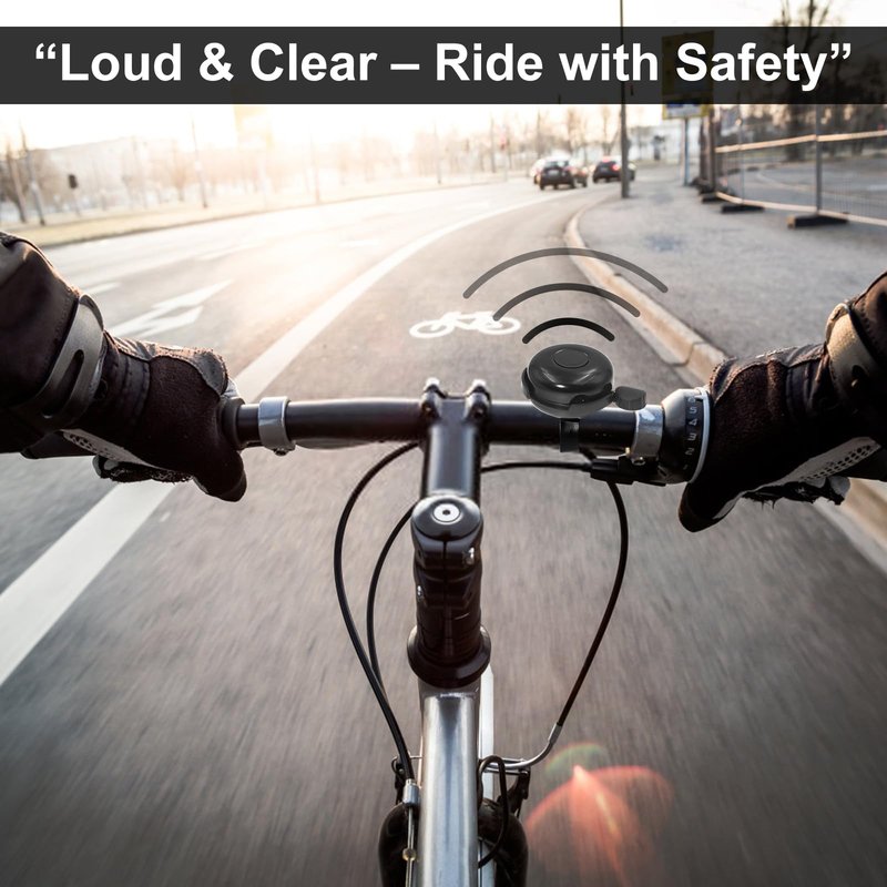 2 Pack Bike Bells for Adults, Loud Crisp Clear Sound, Durable Aluminum Alloy, Bicycle Bell for Adult Bikes, Easy to Install Cycling Accessories for Mountain Road and Commuter Safety