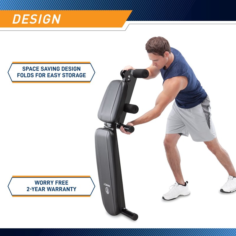 Marcy Multi-Position Workout Utility Bench for Home Gym Weightlifting and Strength Training SB-10115, Black