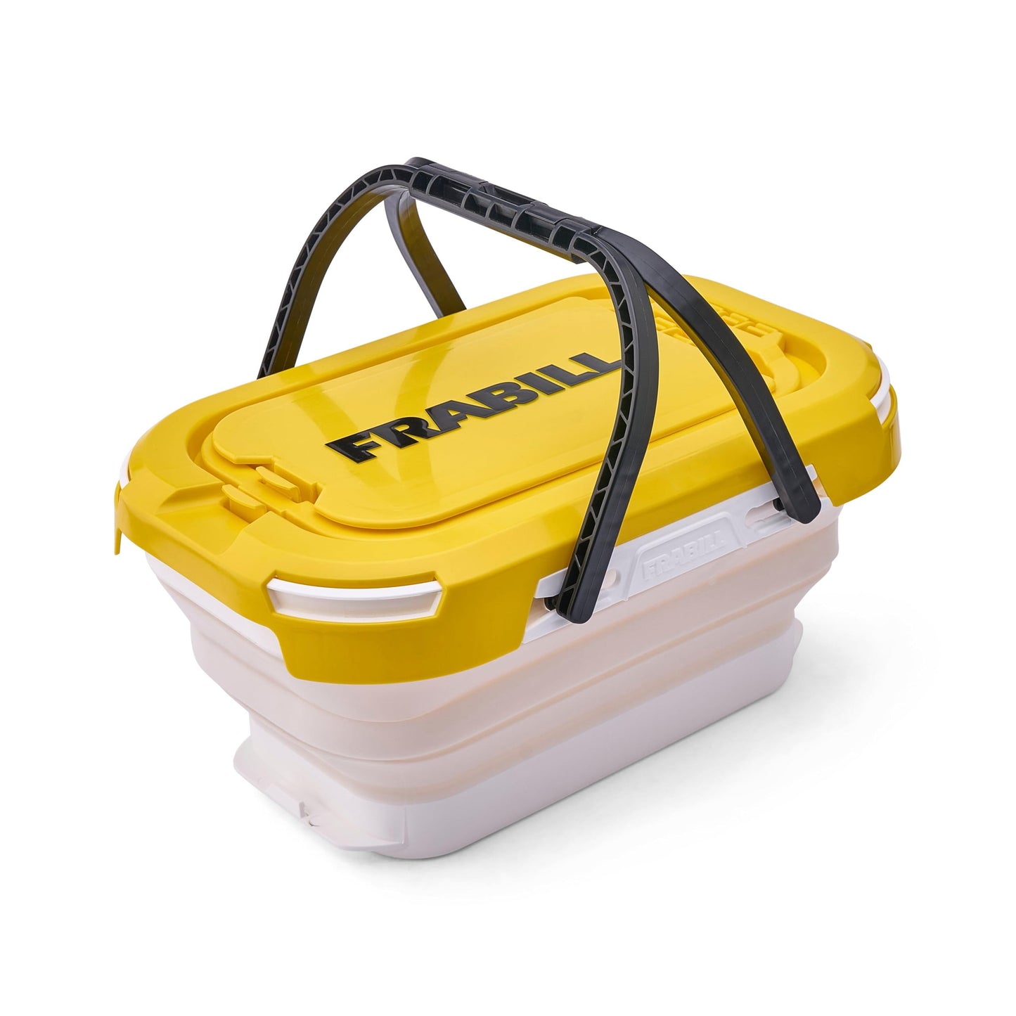 Collapsible Bait Bucket with Aerator-White/Yel