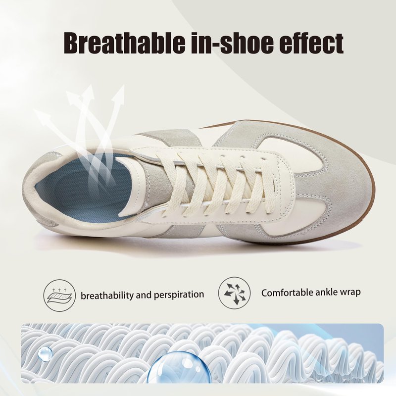PEILEG Men's Women's Lightweight and Comfortable Skateboarding Shoes, Fashion Casual Shoes, Versatile Anti Slip Walking Shoes, Outdoor Jogging Shoes, Leisure Dance Shoes, Park Flats Beige