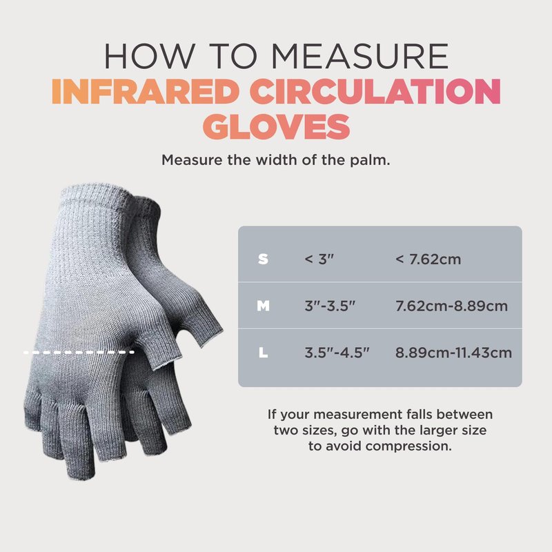 Incrediwear Fingerless Circulation Gloves Arthritis Gloves (Grey,Small)