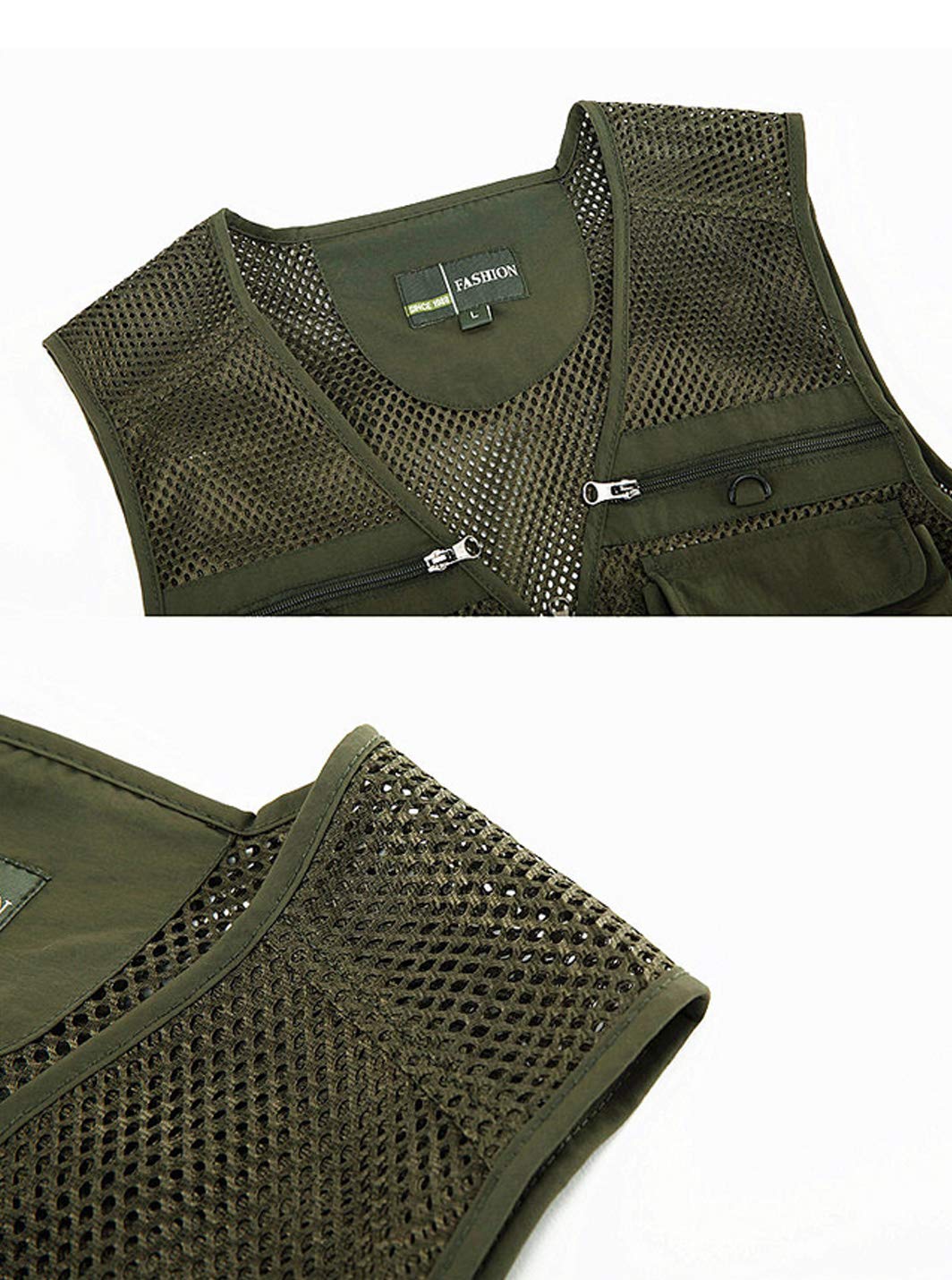 Lentta Men's Fishing Vest Summer Outdoor Lightweight Work Photo Vest 16 Pockets