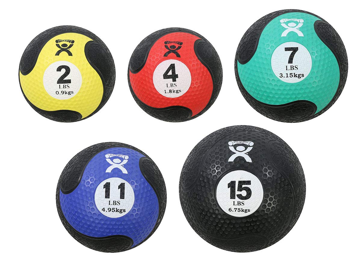 CanDo 69730 Rubber Medicine Ball Set, 2, 4, 7, 11 and 15 lbs, 5pcs