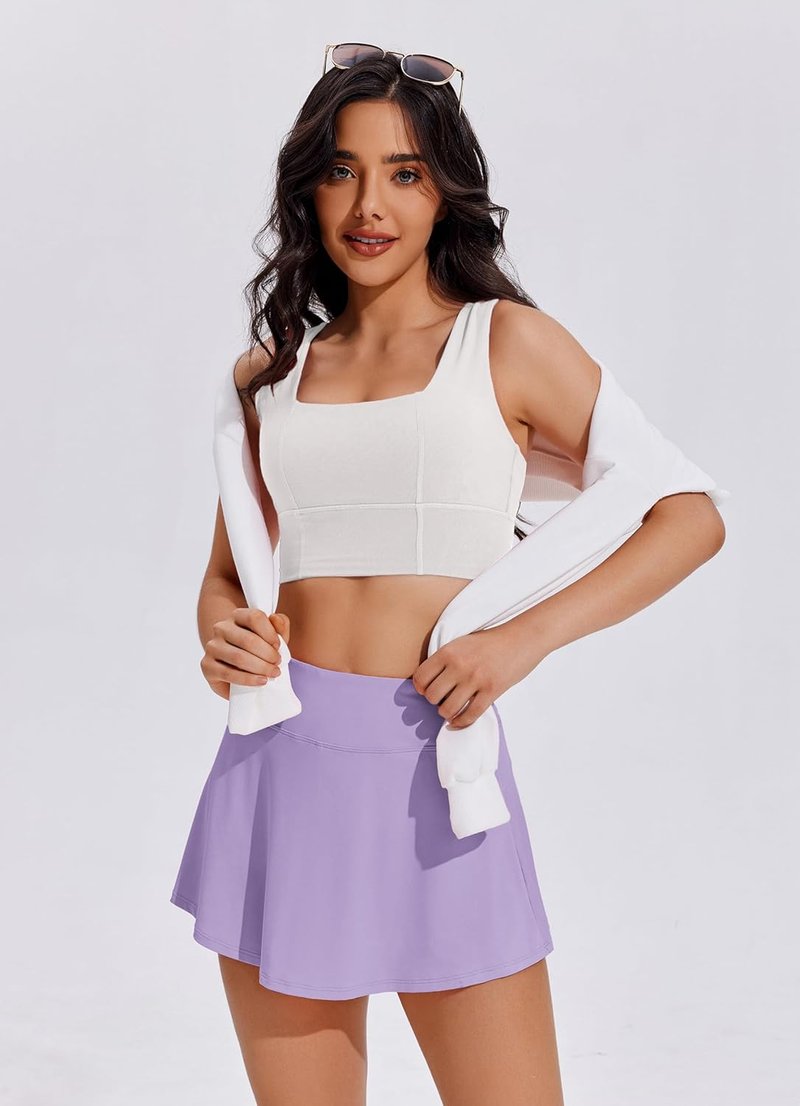Tennis Skirts for Women - Pleated Athletic Skort with Shorts Pocket | Lightweight Golf Skirts for Workout & Pickleball