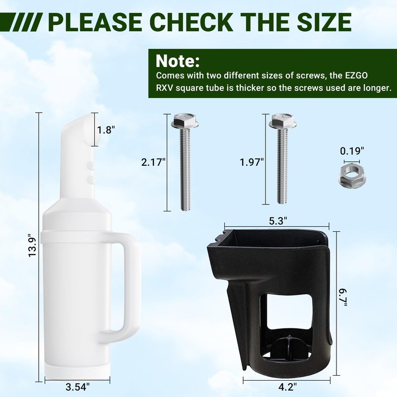 Panglong Universal Golf Cart Sand Bottle with Holder, Golf Sand Bottle Suitable for Yamaha Club Car EZGO, Divots Filler Sand & Seed Bottle with Rattle Proof Holder 2PC
