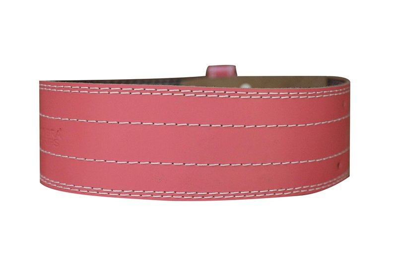 Weight Power Lifting Belt 4” Wide Cobra Grips Best Premium Genuine Leather Belt For Men & Women Adjustable Weightlifting Back Support (Pink, Small 27"-35")