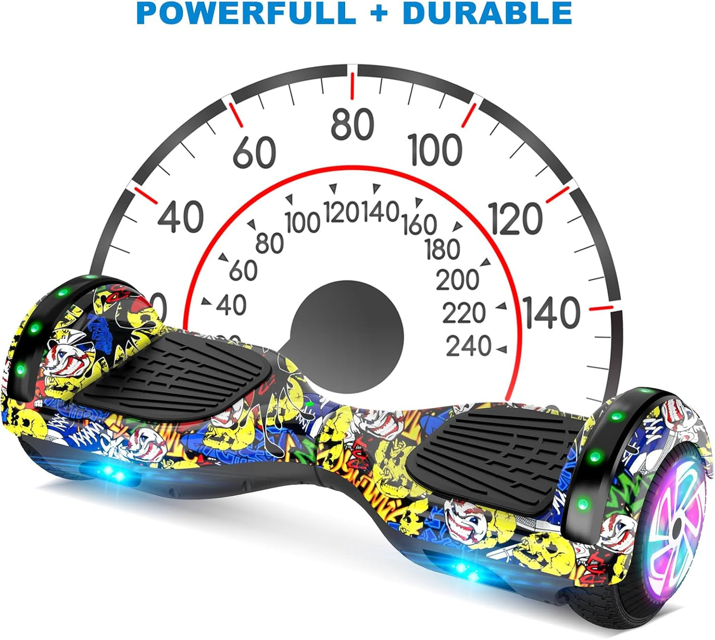 CBD Scooter - Colorful LED Lights, Dual 300W Motor, 6.5” Wheels | Fun for Kids & Adults