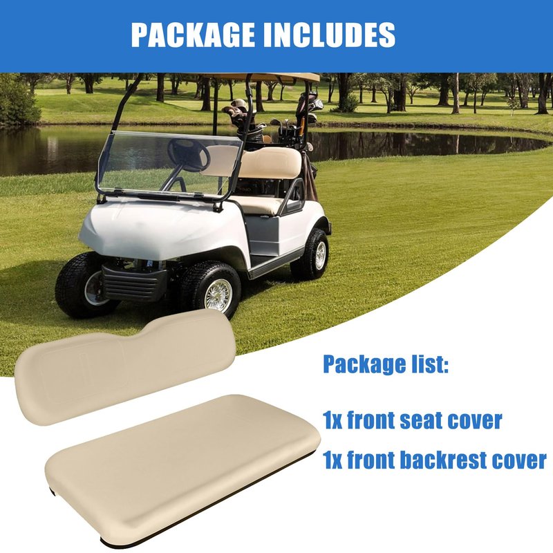 WFLNHB Golf Cart Front Seat Cover Set Replacement for EZGO TXT 1995-2013 Golf Carts