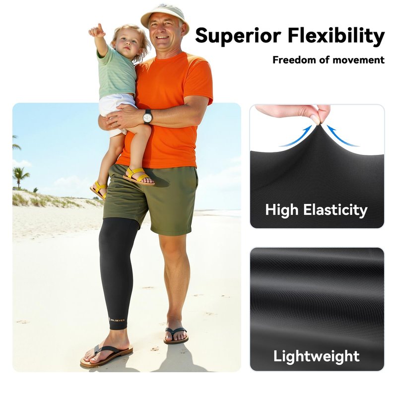 Copper Leg Compression Sleeve for Men & Women [360° Full Compression & Copper Infused] Knee Stabilizer Brace for Meniscus Tear, ACL, MCL, Arthritis & Joint Pain Relief, Calf & Thigh Support for Running