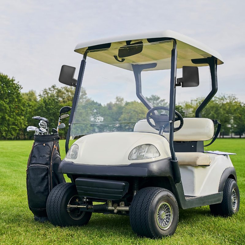 OBTANIM Adjustable Golf Cart Side Rear View Mirrors for Club Car EZ GO Yamaha and Others Carts