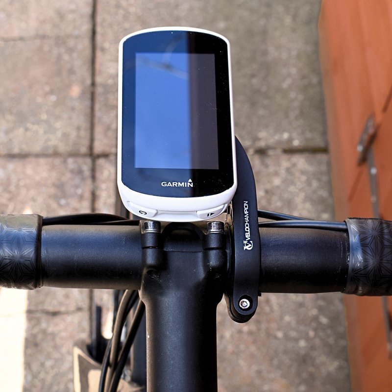 VeloChampion Out Front Bike Handlebar Mount Compatible with Garmin or Wahoo Bicycle GPS Computers. Fits Handlebar Widths 25.4-35mm