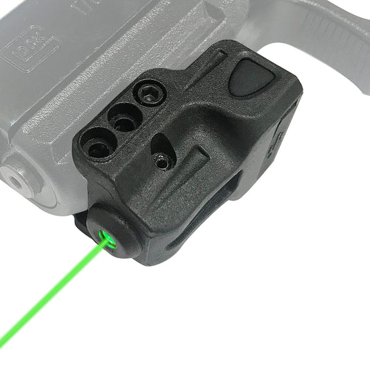 Gmconn GM-1002 Rechargeable Green Laser Sight for Pistol, Shockproof Green Beams for Guns/Handguns, Low Profile Green Dot Laser Sight Compatible with Glock 17/19 w/Rail