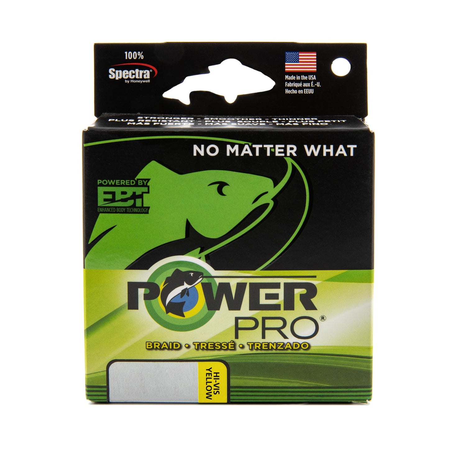 POWER PRO Spectra Fiber Braided Fishing Line, Hi-Vis Yellow, 500YD/150LB