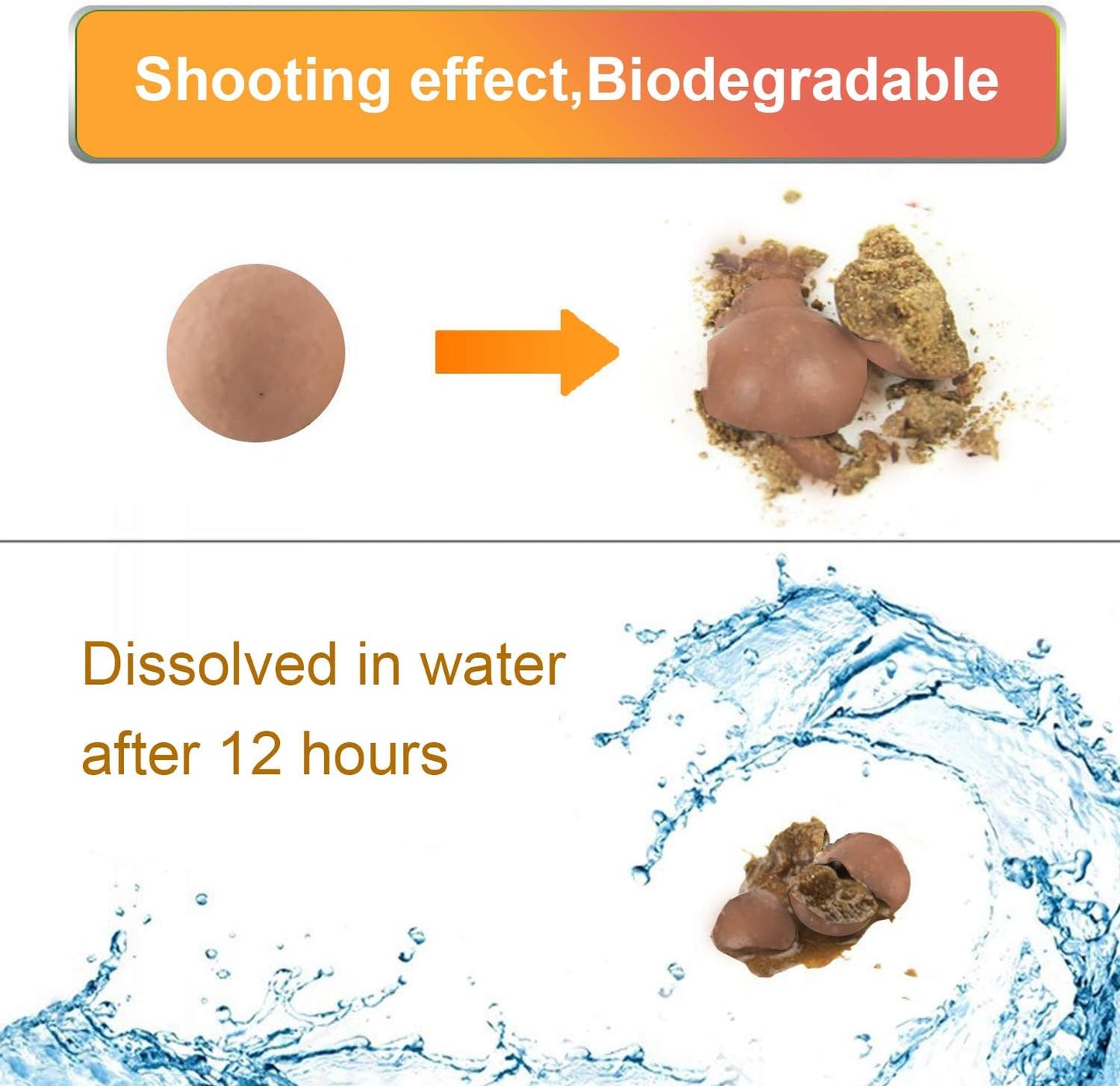 Slingshot Ammo - 1000 Biodegradable Clay Balls | 1/2 Inch (13mm) Size