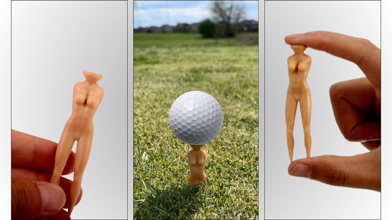 Valentine's Day Gift Titties Tees | Nude Lady Girls Golf Tees, Divot Tool Tees, Bikini Sexy Lady Tees, Golf Ball Holder Gift Tees, Plastic Pin up Golf Tees, Golf Novelty Gift 10 Pack