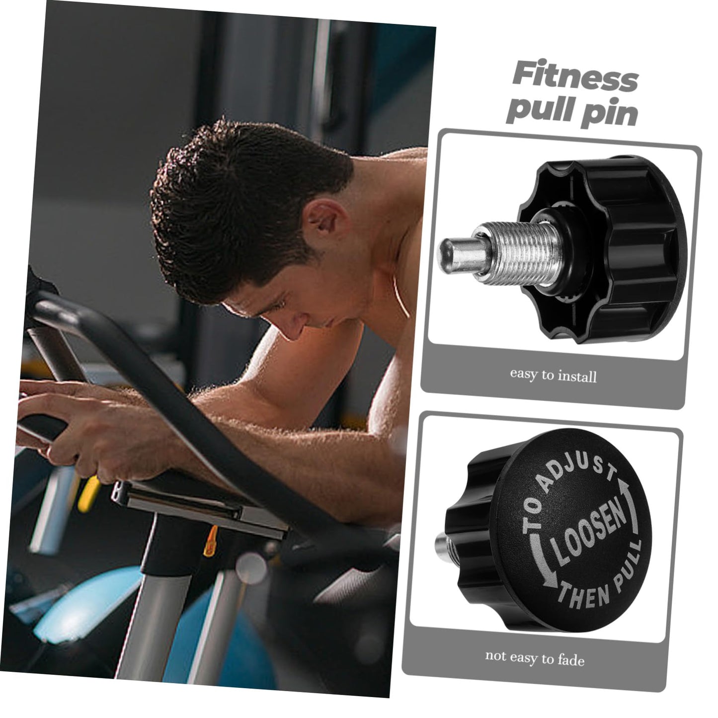 BESPORTBLE Fitness Pull Pin Knob for Exercise Equipment Rotating Replacement Part for Gym Machines Stylish Design Easy Installation for Versatile Use Compatible with Exercise Bikes Gymnastics Bars