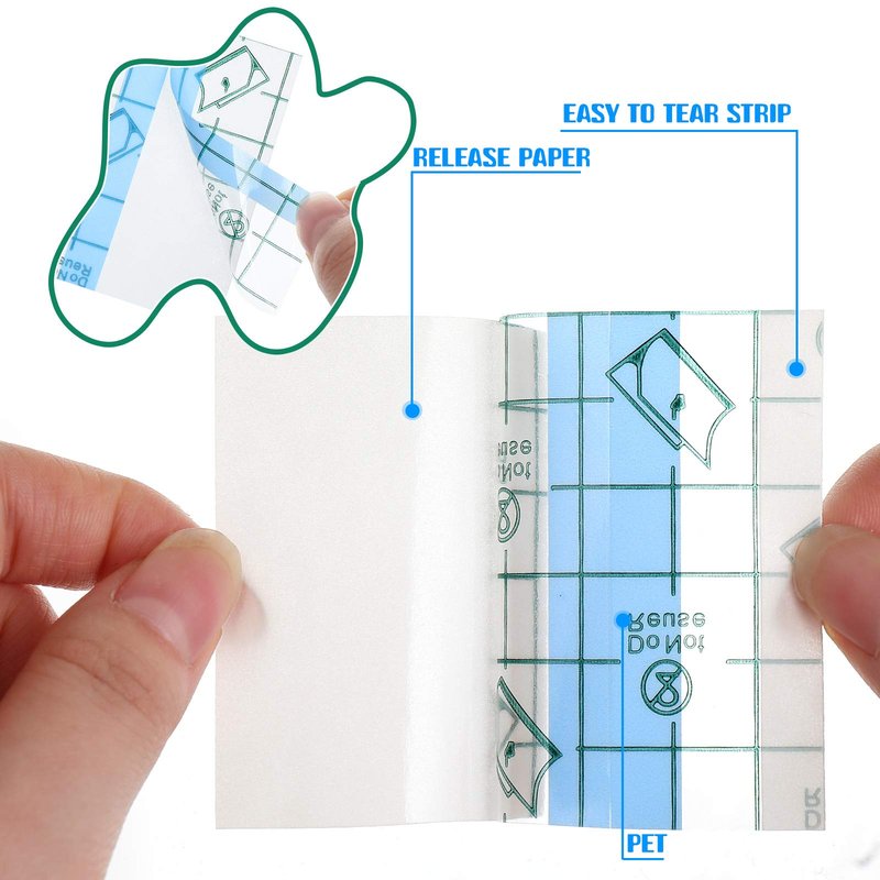 Nuanchu 4 Rolls Transparent Dressing Adhesive Bandage Yard Clear Medical Tape Waterproof Tattoo Tape Cover up for Skin Swimming(2 Inch x 5.47 Yard)