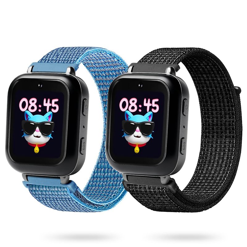 LYSANDRA 2 Pack Adjustable Nylon Watch Band, Quick Release Sport Loop Strap Compatible with Bark Watch 1.5 Inches (2 Pack-A)