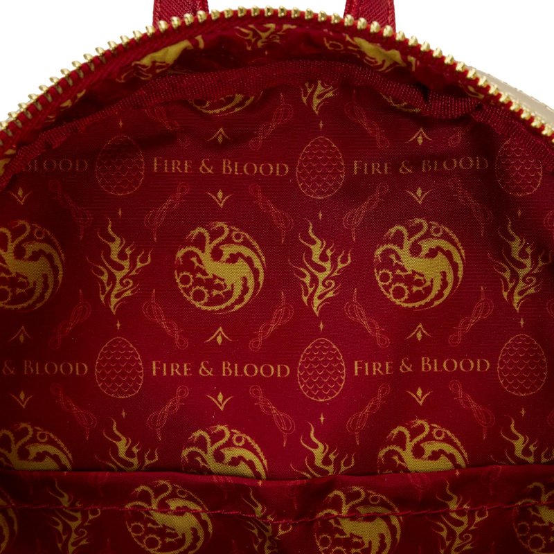 Loungefly House of the Dragon All Over Print House Targaryen Sigil Mini Backpack