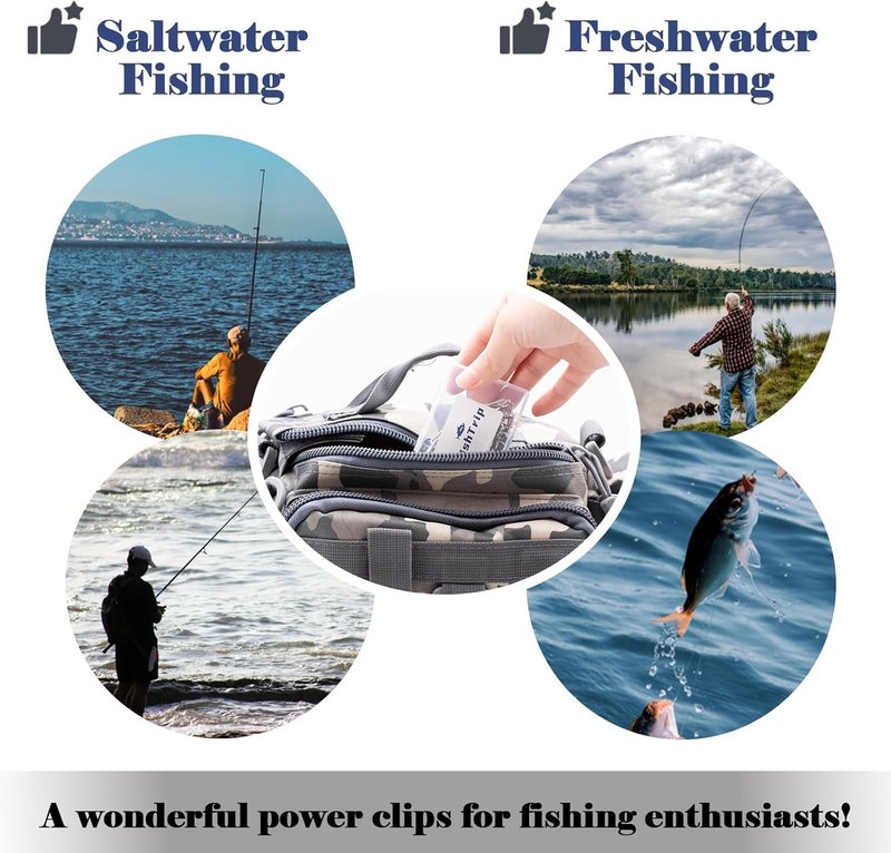 Fishing Clips Power Clip - 50 Pack Quick Change Connector Links for Saltwater & Freshwater Fishing