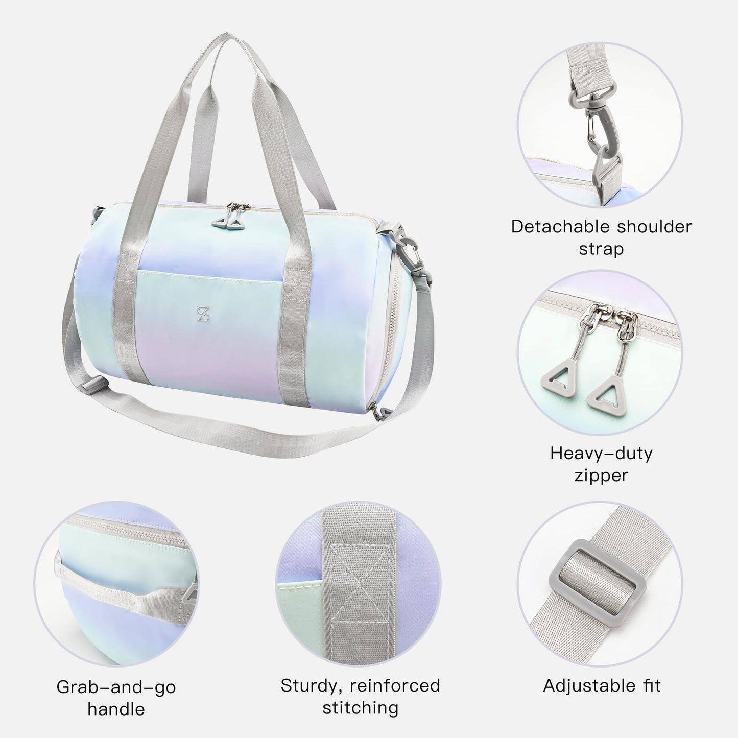 STELLE Dance Bag for Girls Ballet Bag Gifts for Girls Waterproof Sports Gymnastics Bag with Shoe Compartment Cheer Duffle Bag