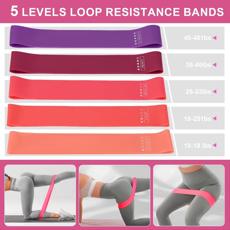NITMTYOU Home Pilates Essentials Kit for Women - Complete Set with 9" Yoga Ball, Figure 8 Resistance Band, Pilates Bands, Accessories, and Pilates Ring - Perfect for Beginners Home Workouts