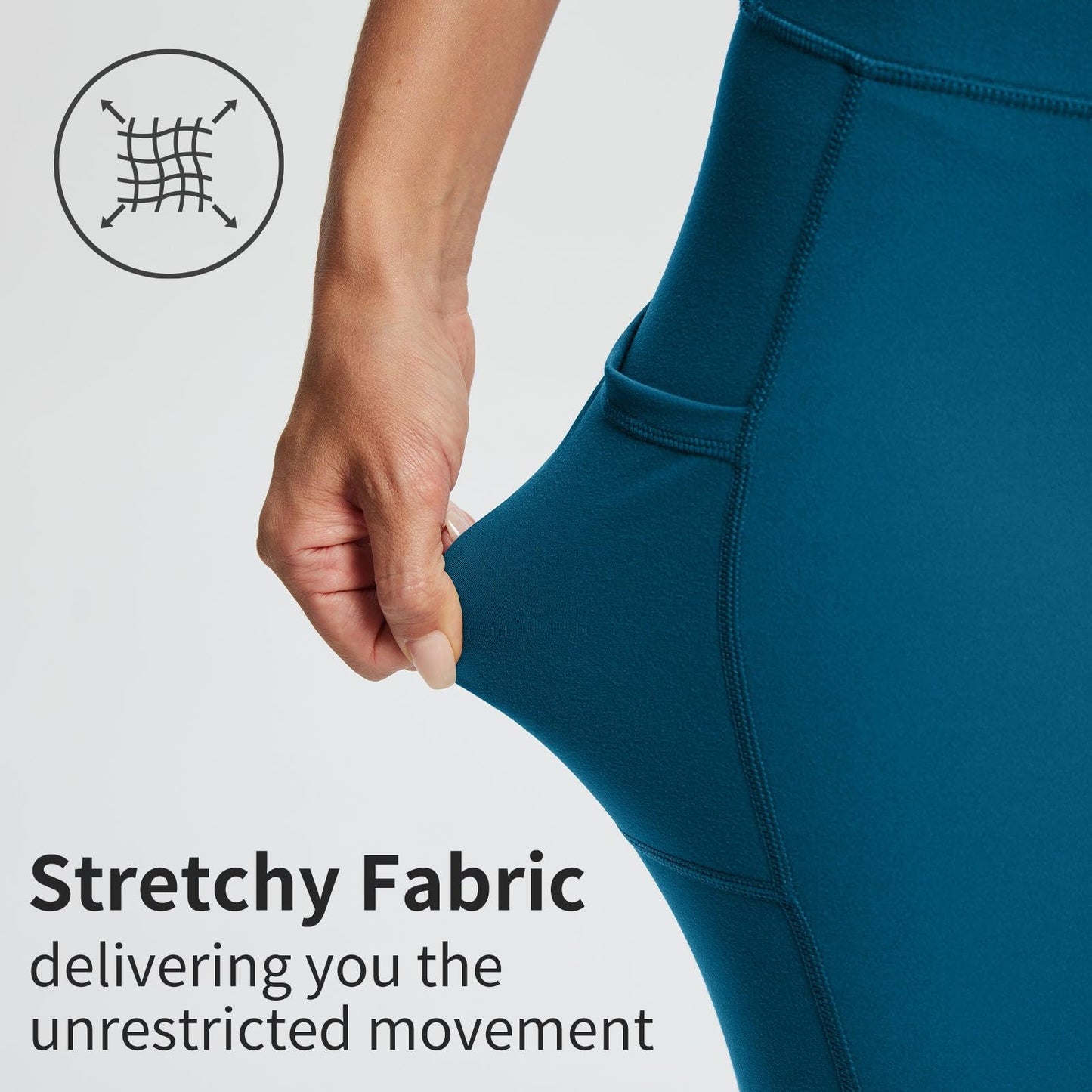 baleaf Biker Shorts Women Yoga Gym Workout Spandex Running Volleyball Tummy Control Compression with Pockets Soft 8" Blue XS