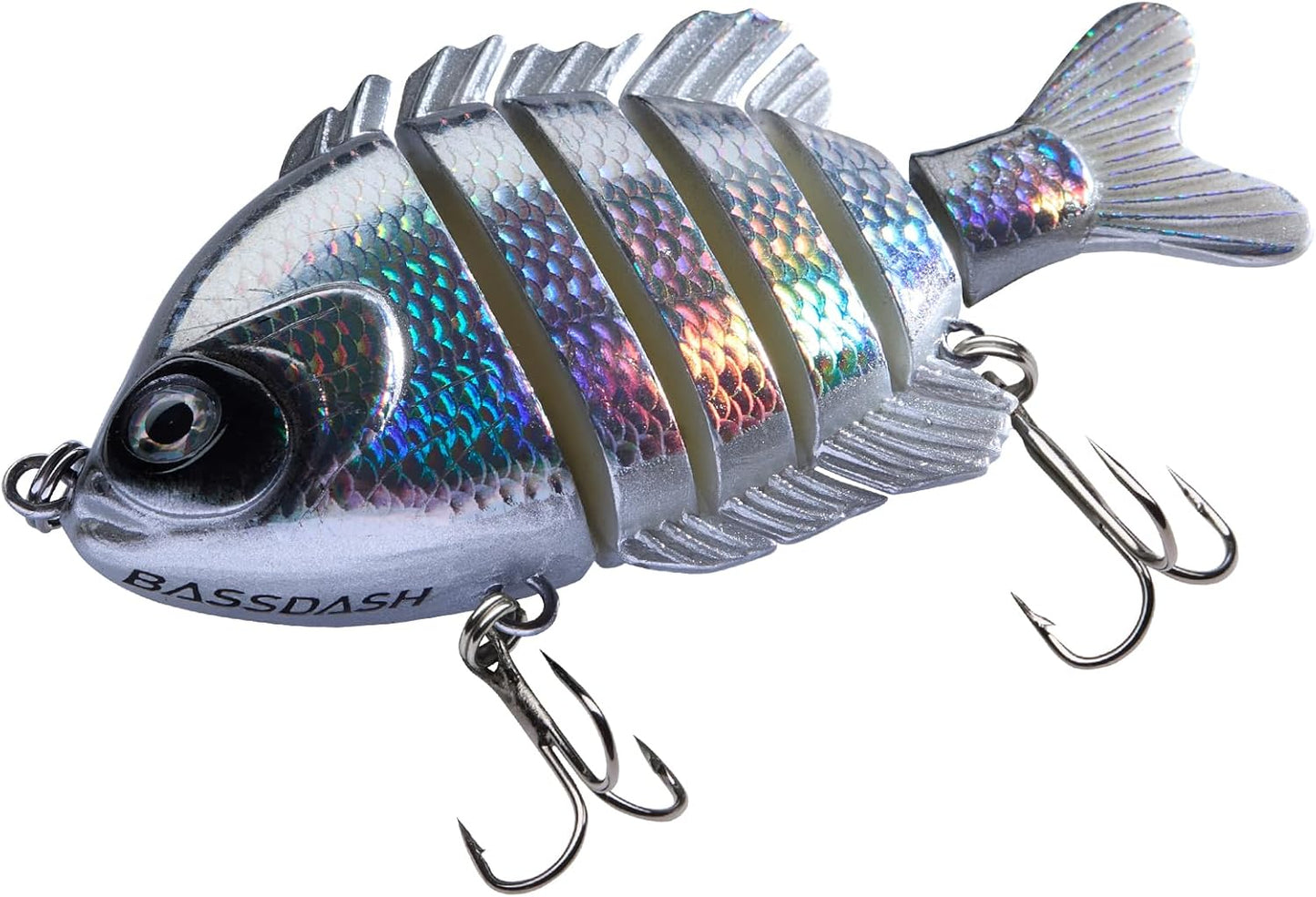 BASSDASH Multi-Jointed Bluegill Swimbaits - Hard Topwater Bass Fishing Lures | 3.5in/0.85oz