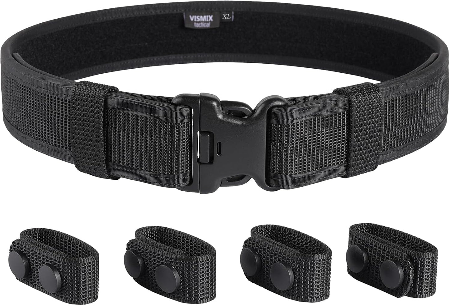 Police Duty Belt - 2" Nylon Security Belt for Law Enforcement | Includes 4 Belt Keepers