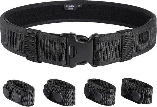 Police Duty Belt - 2" Nylon Security Belt for Law Enforcement | Includes 4 Belt Keepers