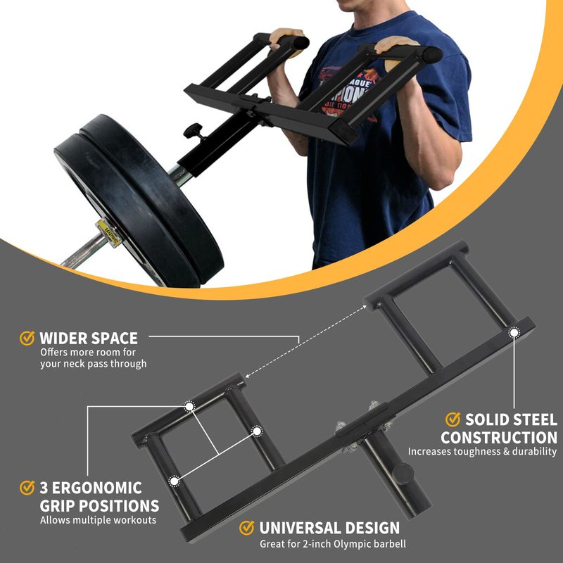 ZUKAM Viking Press Landmine Handle T-Bar Row Attachment for 2-Inch Olympic Barbell (Red)