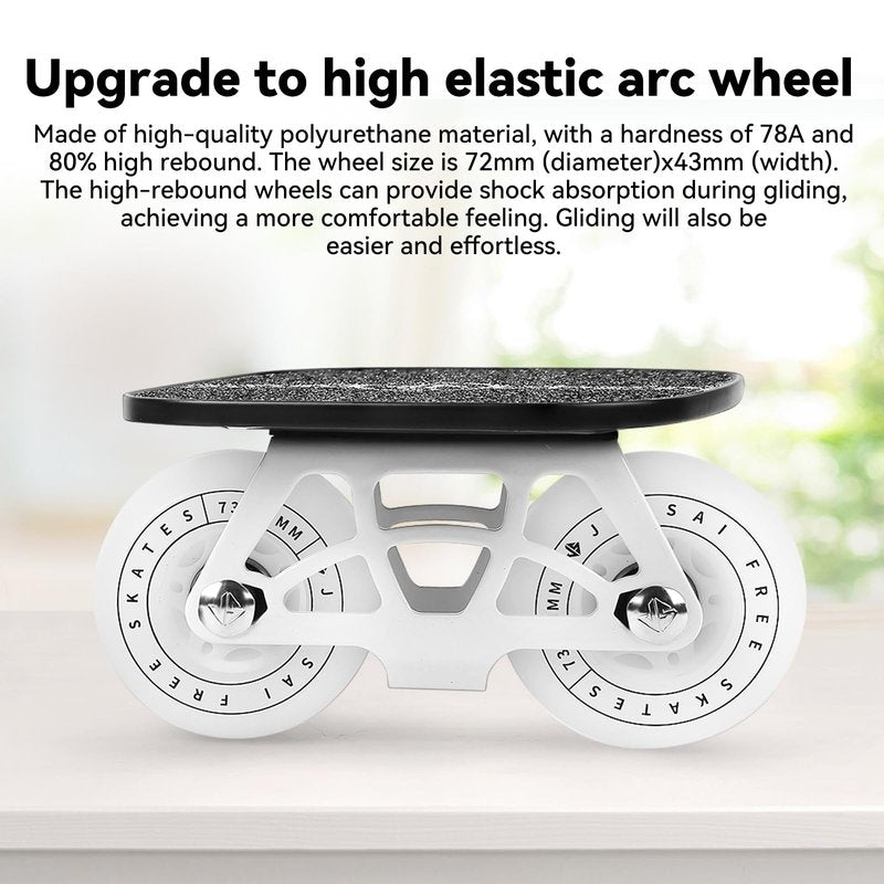Freeskates with Metallic Surface, White Flashing Wheels, Dual Axle Distance Support, Suitable for Both Adults and Children's Roller Skating and Inline Skating ShoesDrift Board