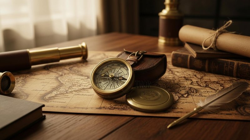 Antique Brass Pocket Compass with Leather Case Gifts | Engraved Compasses for Graduation, Him, Her, Husband, Dad, Son/Friends Compass for Camping, Hiking, Touring