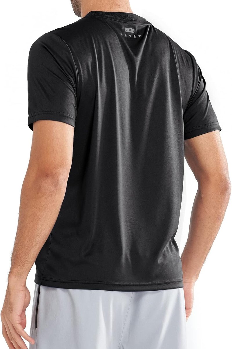 NORTHYARD Men's UPF 50+ Sun Protection Rash Guard - Short Sleeve Athletic Swim Shirt for Running & Workouts