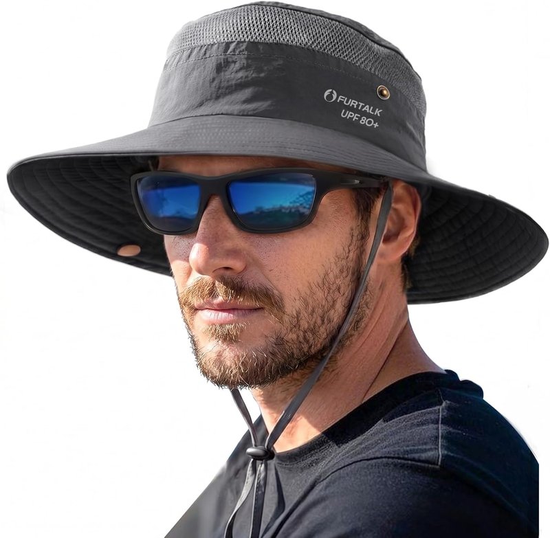 Sun Hats for Men & Women - UPF 80+ Breathable Wide Brim Fishing & Hiking Bucket Hat | Summer UV Protection