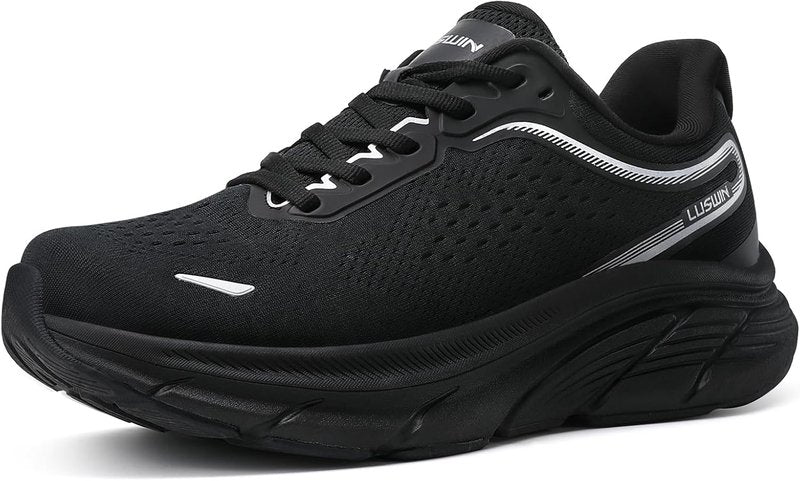Men's Lightweight Walking Shoes - Breathable Cushioning Athletic Sneakers for Gym & Running | Non-Slip Comfort